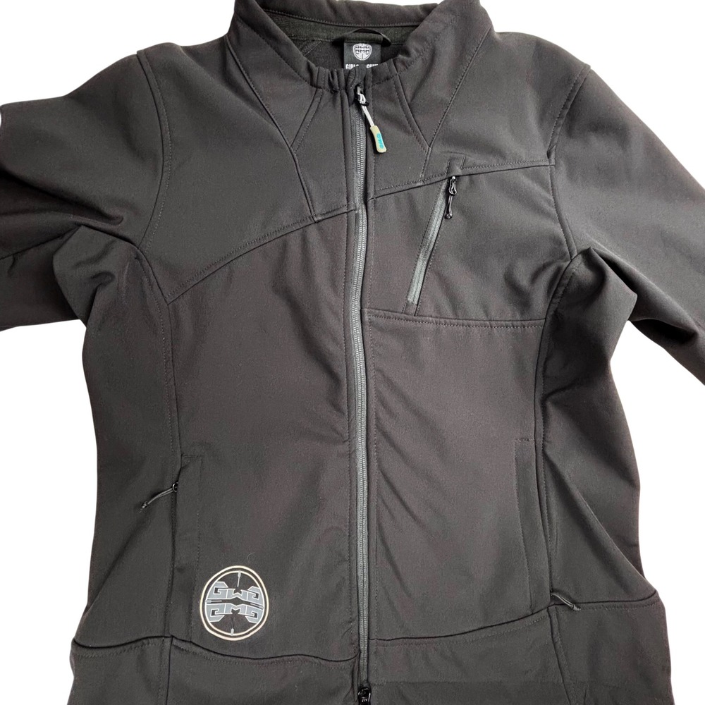 Girls With Guns Jacket Black Sable Softshell Zip Outdoors Performance Sz L